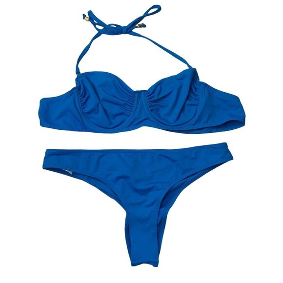 Naja Blue Brazilian Cheeky Bottom Two Piece Bikini - Picture 1 of 4